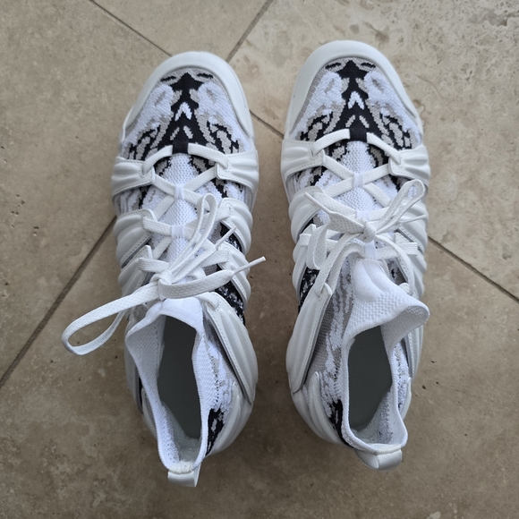 EQLZ 360 Phantom White and Black High-Top Sneakers SZ 11